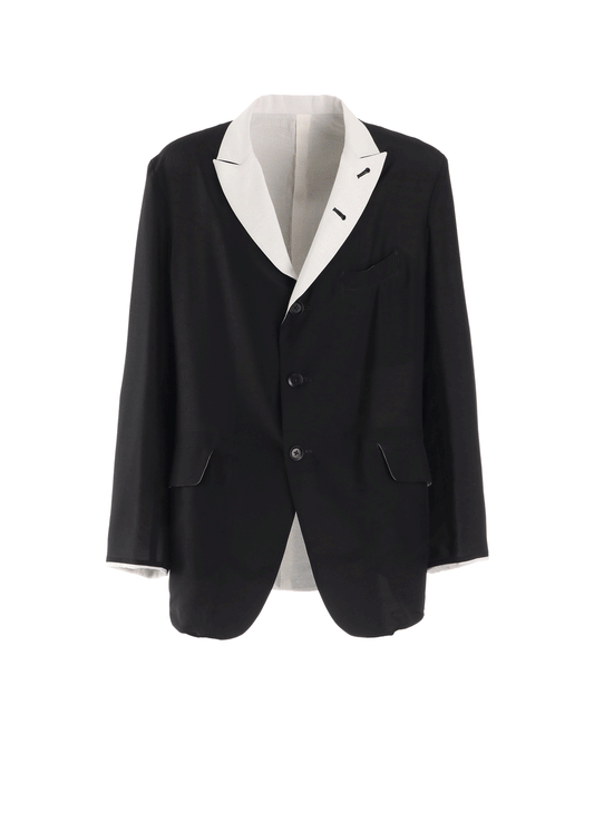 REVERSIBLE PEAKED LAPEL JACKET