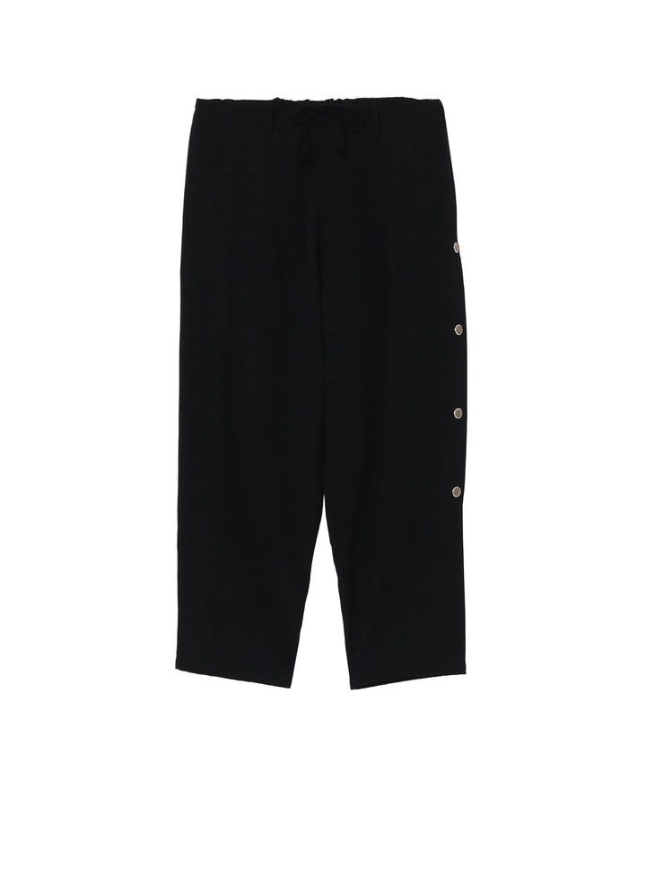 WOOL GABARDINE DRAWSTRING PANTS WITH EYELETS