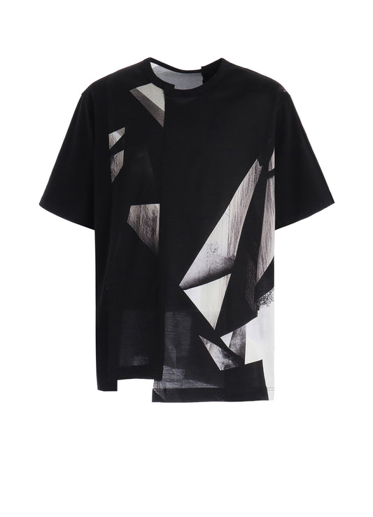 GEOMETRIC PRINT COTTON JERSEY SHORT SLEEVE T