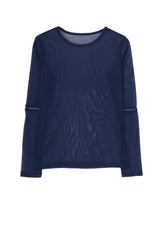 SOFT TULLE ELBOW CUT-OUT TOP