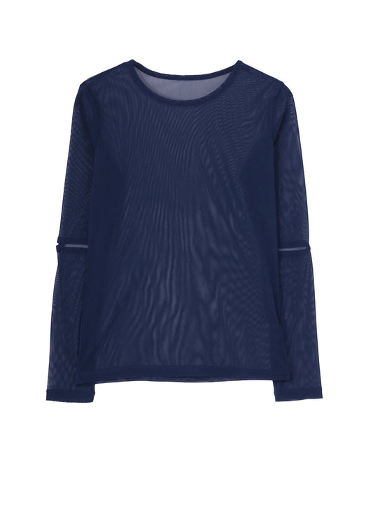 SOFT TULLE ELBOW CUT-OUT TOP
