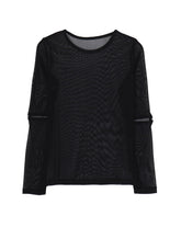 SOFT TULLE ELBOW CUT-OUT TOP