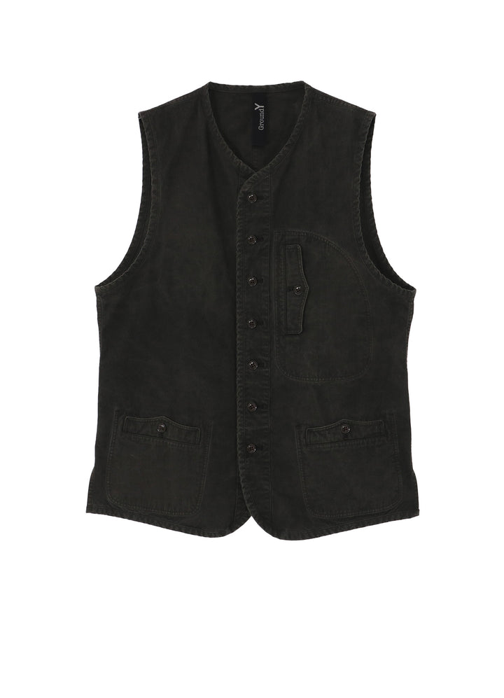 COTTON RIP PRODUCT PIGMENT DYED PIPING VEST