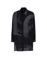 RAYON PRINT  NUMBER PATTERN LONG SHIRT