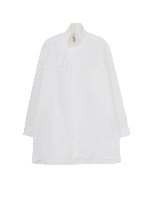 COTTON BROAD STAND COLLAR SHIRT