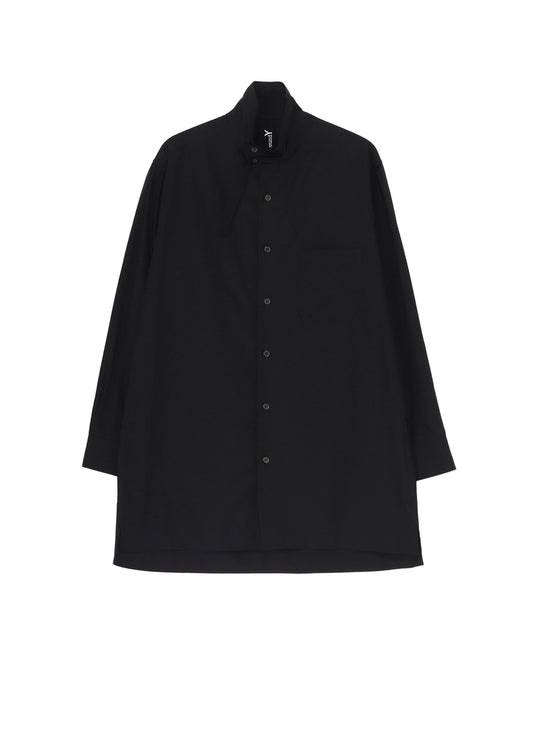 COTTON BROAD STAND COLLAR SHIRT