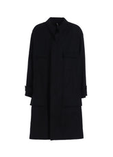 MELTON OUT POCKET LONG COAT