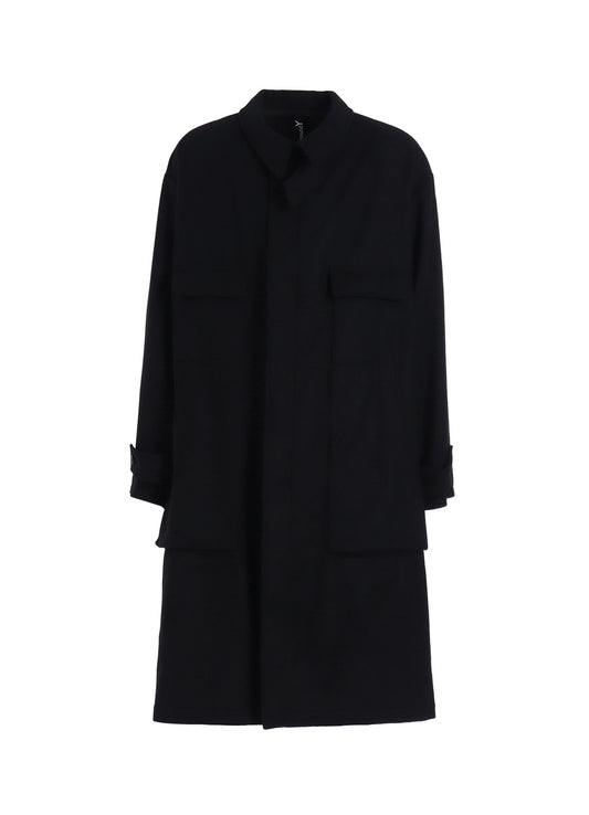 MELTON OUT POCKET LONG COAT