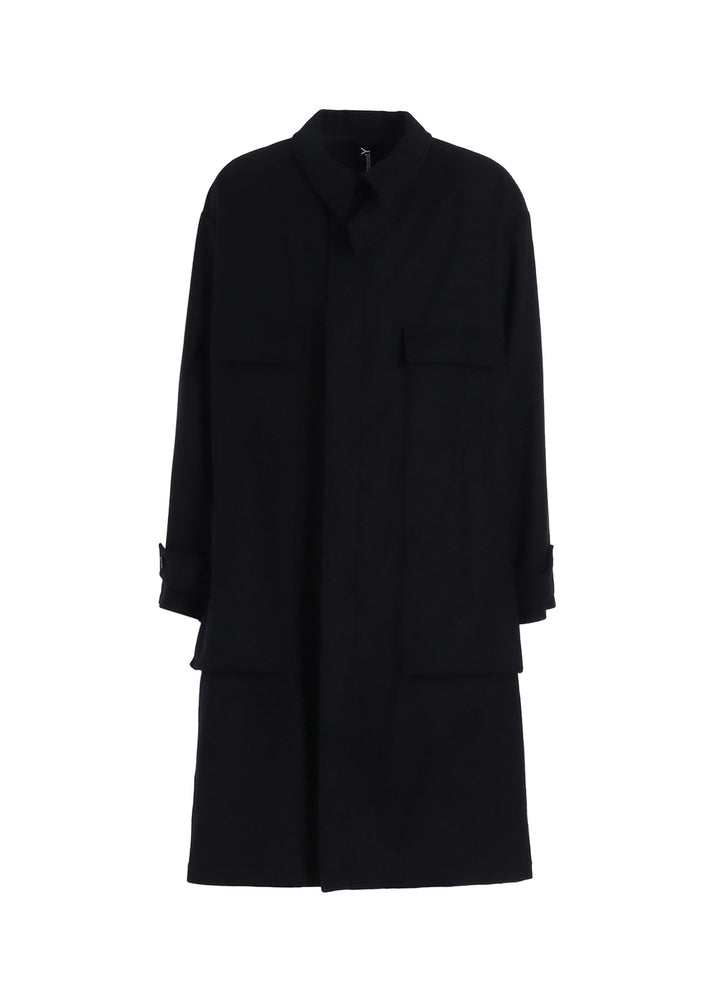 MELTON OUT POCKET LONG COAT