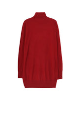 MERINO WOOL LEFT ZIPPER RAGLAN SLEEVE TURTLENECK
