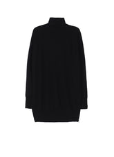 MERINO WOOL LEFT ZIPPER RAGLAN SLEEVE TURTLENECK