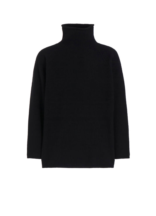 FINE MERINO WOOL RAGLAN TURTLE NECK