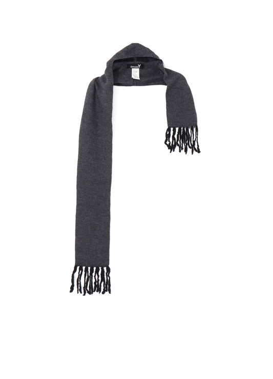 BoilMerinoWool FRINGE HOODED MUFFLER