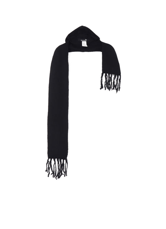 BoilMerinoWool FRINGE HOODED MUFFLER