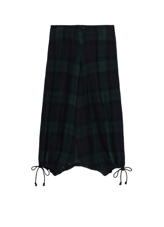 BIG REFINE  PLAID INSEAM BUTTON SAROUEL PANTS