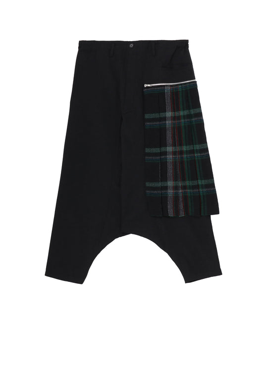 W/GABARDINE DOUBLE GAUZE  PLEATED SAROUEL PANTS