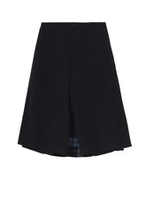 W/GABARDINE DOUBLE GAUZE PLEATED HALF PANTS