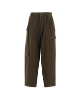 COTTON FLAX MOLESKIN POCKET SLIM PANTS