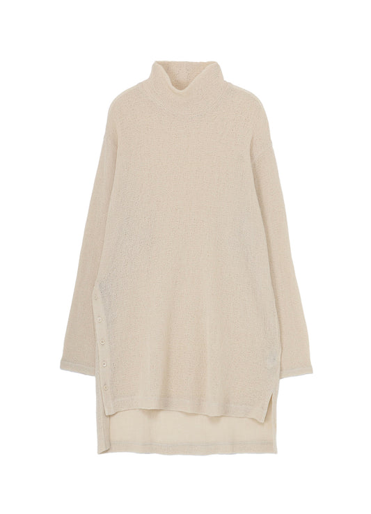 SPIDER WEB KNIT BIG TURTLENECK T-SHIRT