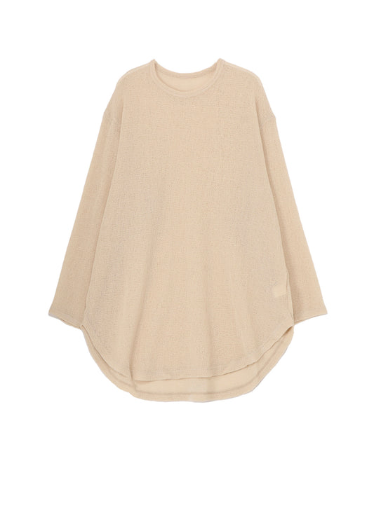 SPIDER WEB KNIT HEM JUMBO LONG SLEEVED T-SHIRT