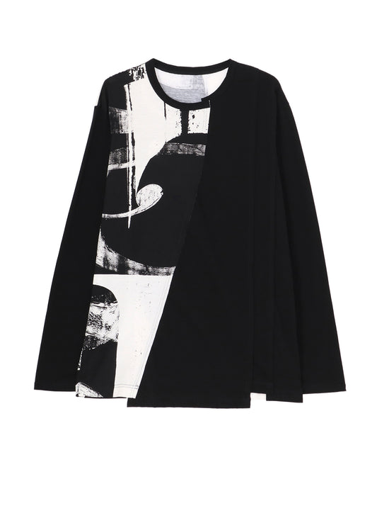 SILKETTE JERSEY NUMBER PATTERN TSUJIKIRI LONG SLEEVED T-SHIRT