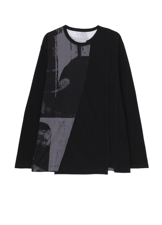 SILKETTE JERSEY NUMBER PATTERN TSUJIKIRI LONG SLEEVED T-SHIRT