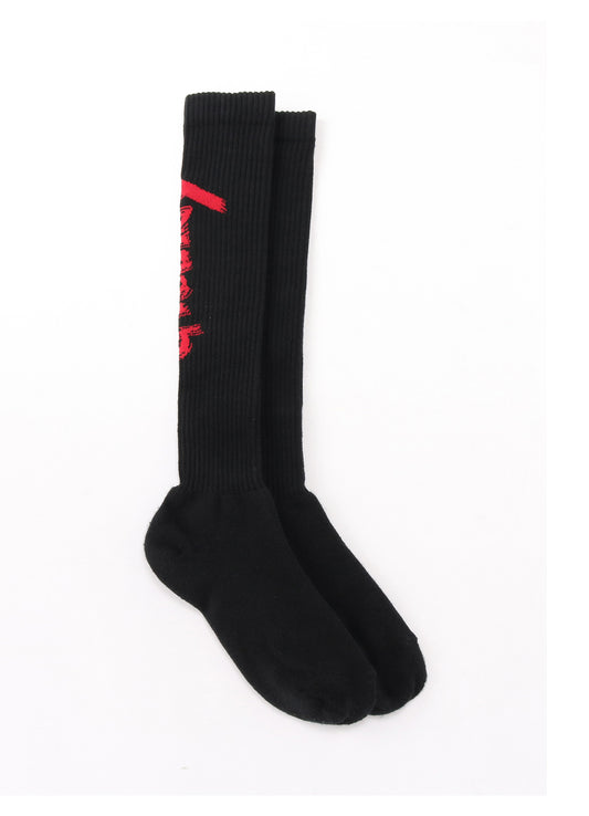 RIB HIGH SOCKS Ground Y LOGO