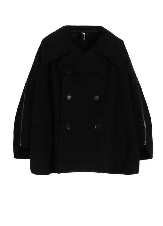 AIRY MOSSER SLEEVE ZIPPER COAT