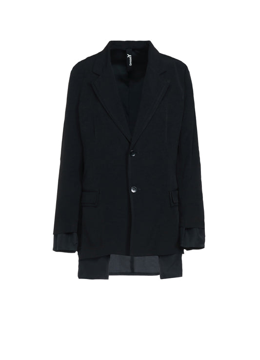 CREPE DE CHINE DOUBLE LAYER JACKET