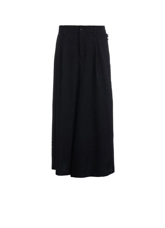 WOOL GABARDINE ZIPPER POCKET SKIRT