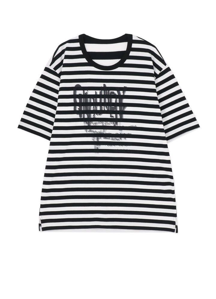 DIFFERENT LINES BORDER JERSEY GYLOGO TYPE-C GRAPHIC PRINT T-SHIRT 