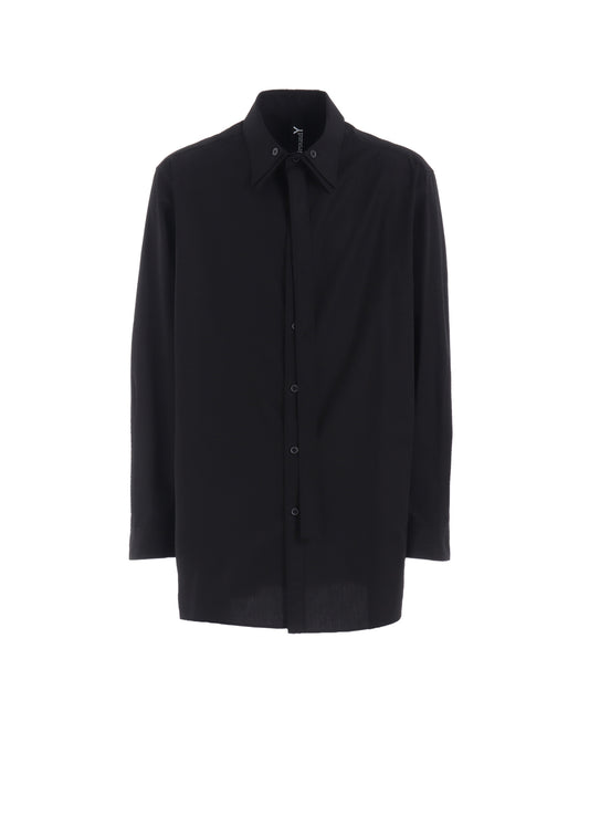 COTTON BROAD DOUBLE-LAYER COLLAR SHIRT