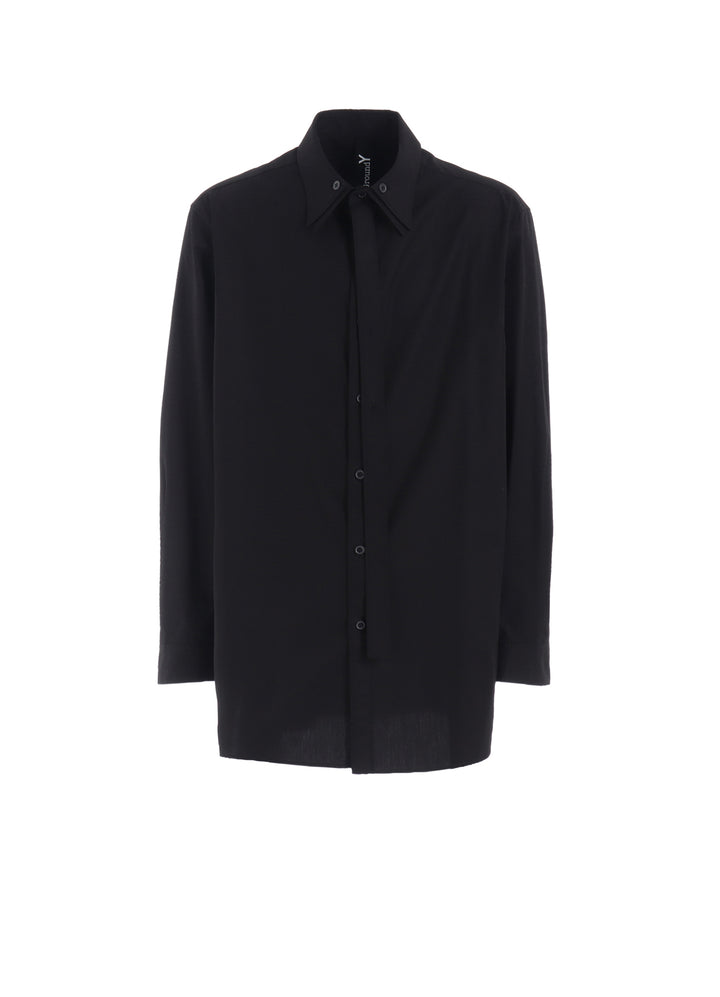 COTTON BROAD DOUBLE-LAYER COLLAR SHIRT