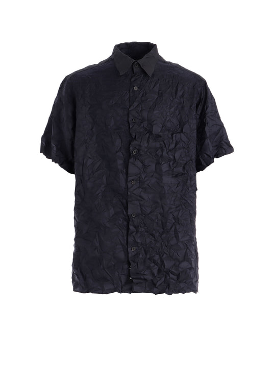 CRUSHED FABRIC SHORT SLEEVE SHIRT