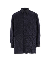 CRUSHED FABRIC LONG SLEEVE SHIRT