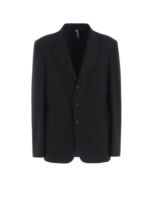 TR TWILL 3-BUTTON ZIP POCKET TAILORED JACKET