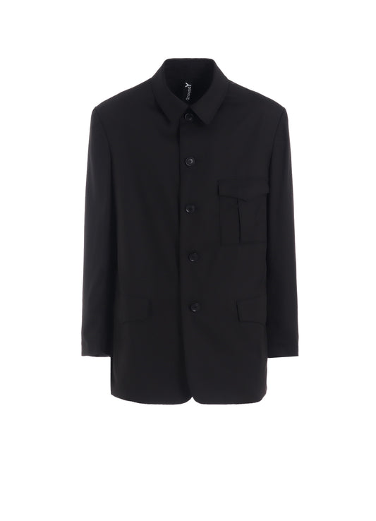 TR TWILL STAND COLLAR GUSSET POCKET JACKET