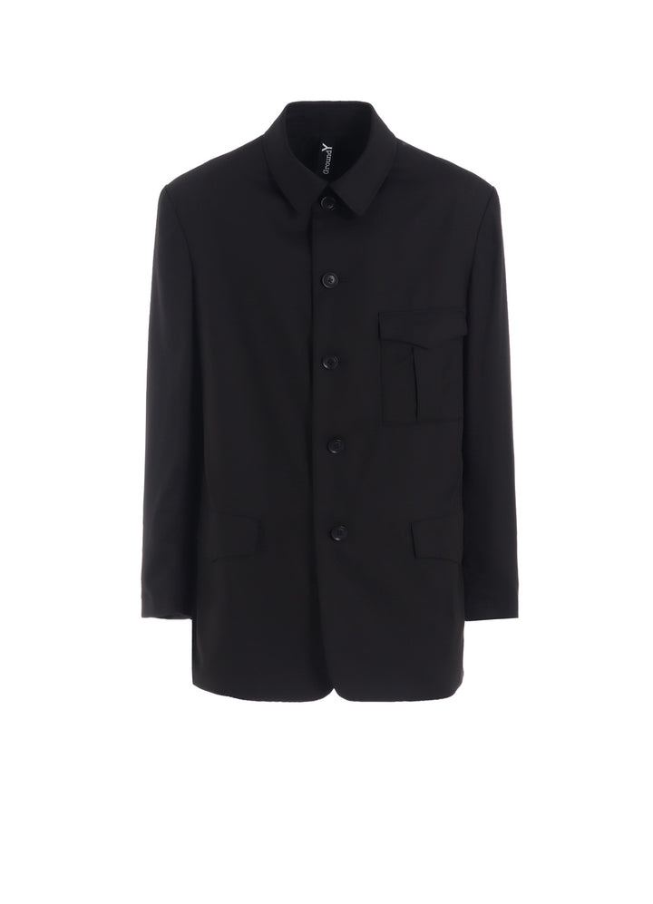 TR TWILL STAND COLLAR GUSSET POCKET JACKET