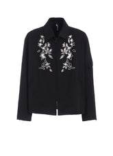 WHIPCORD CUTWORK SLEEVE-POCKET DRIZZLER JACKET