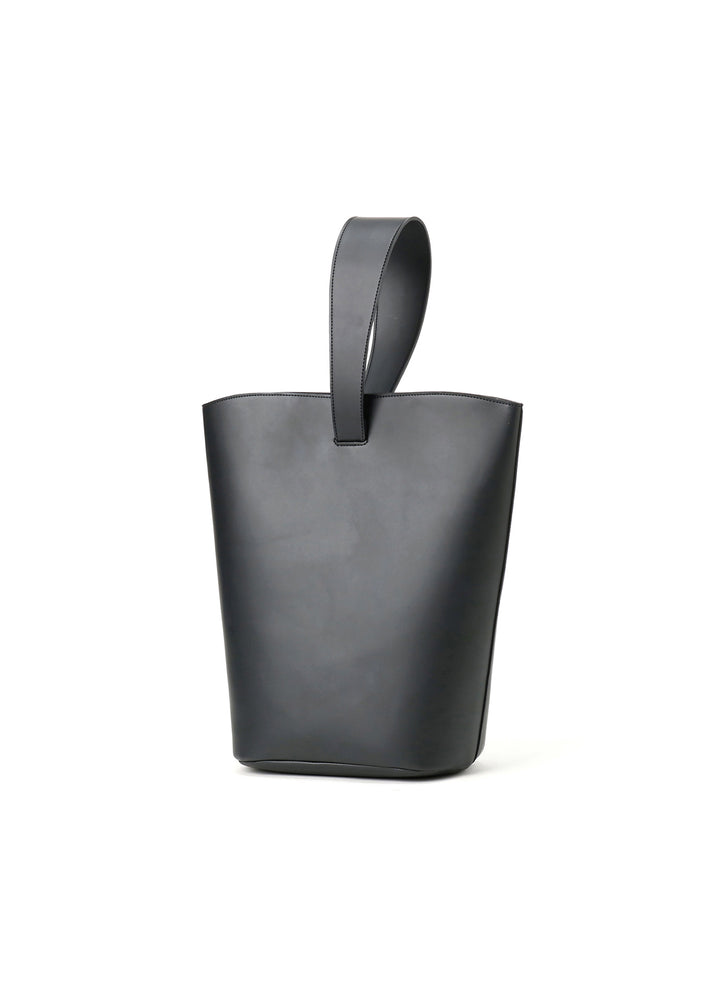 VEGAN LEATHER BUCKET TOTE