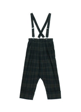 SUMI INK-DYED MADRAS PLAID SUSPENDER MACKIN SAROUEL