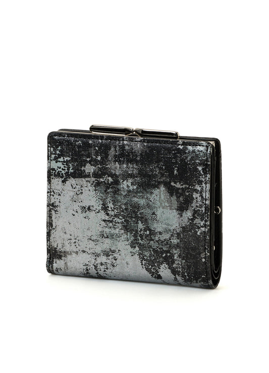 PRINTED LEATHER DOUBLE-FOLD WALLET