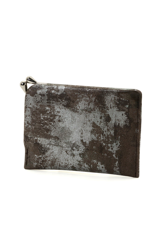 PRINTED LEATHER CARD & COIN CASE