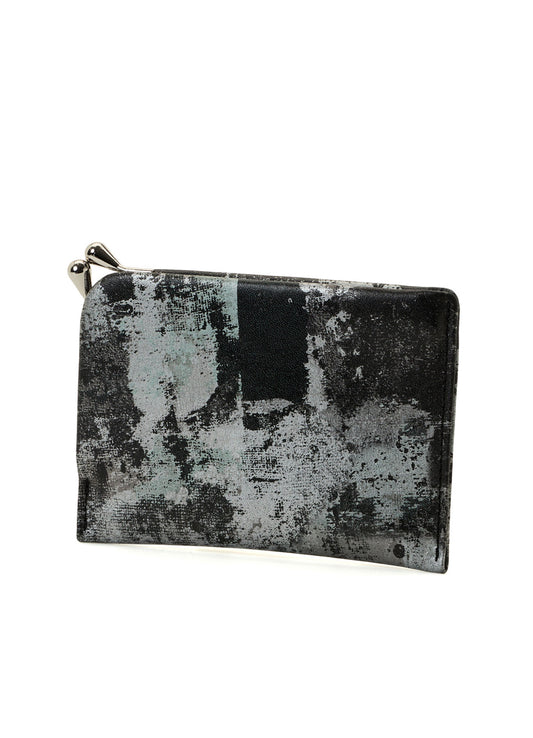 PRINTED LEATHER CARD & COIN CASE