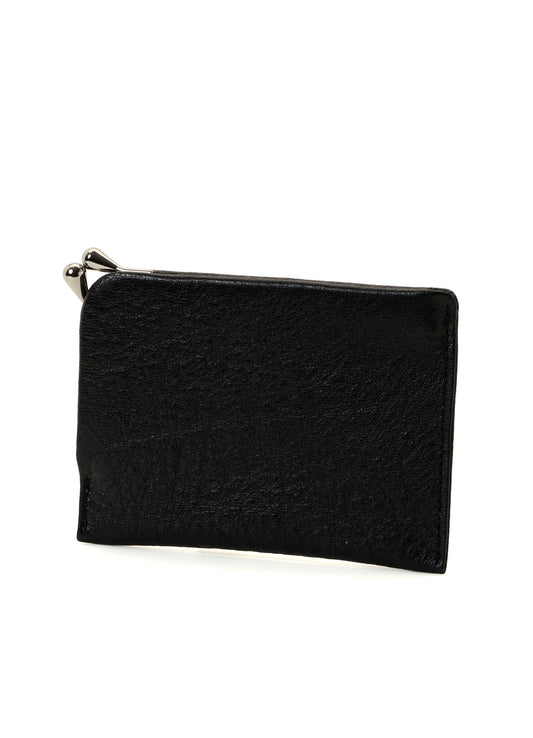 COW LEATHER CARD & COIN CASE W/CLASP
