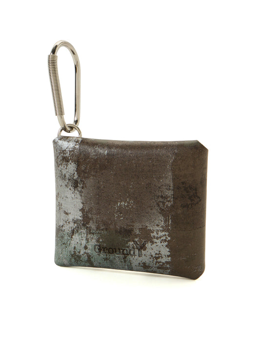PRINTED LEATHER PILL CASE KEYCHAIN