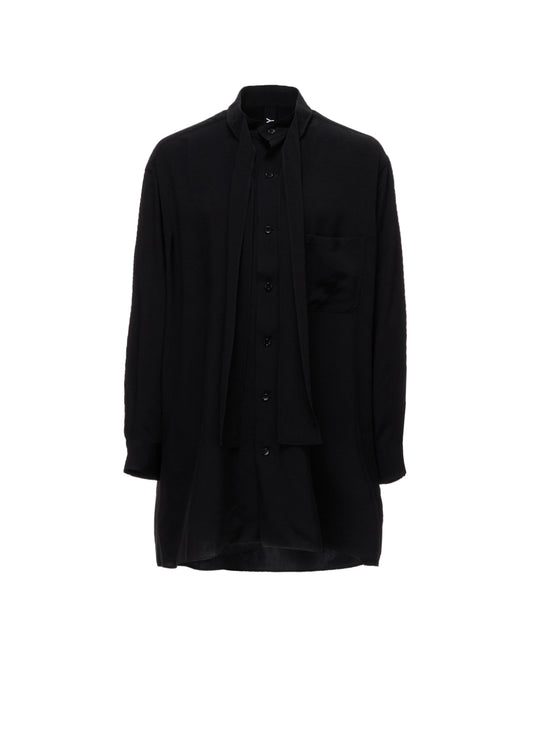 CREPE de CHINE BOW TIE COLLAR SHIRT