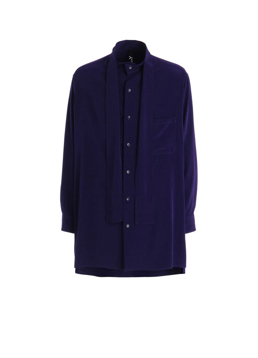 CREPE de CHINE BOW TIE COLLAR SHIRT