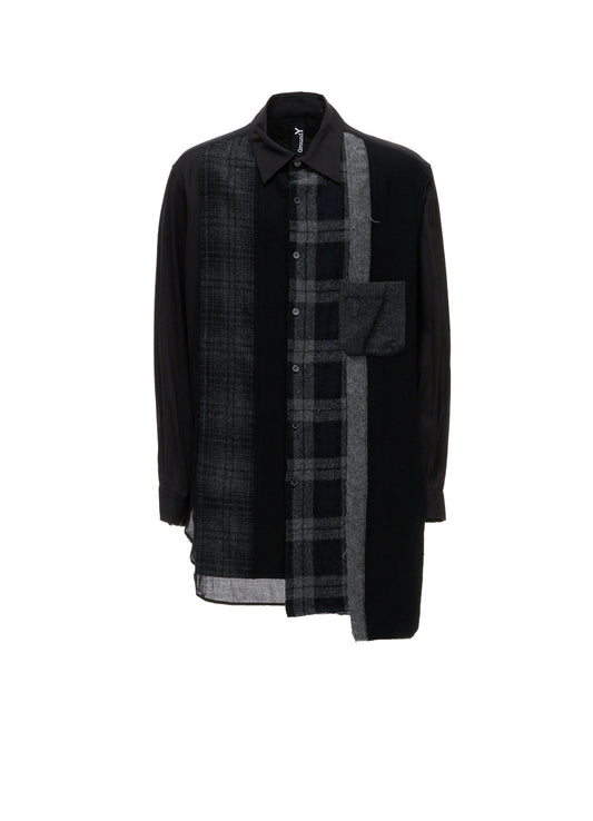 SWITCHING MATERIAL FRONT PANEL SHIRT