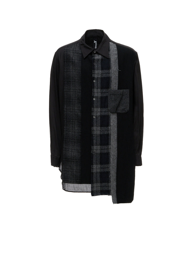 SWITCHING MATERIAL FRONT PANEL SHIRT